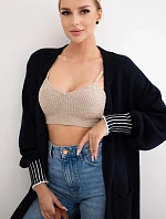 Kardigan s kapsami námořnická modř