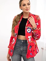 Bavlněná bunda s barevným potiskem malina