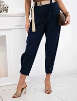 Kalhoty Summer Punto se zapínáním na nohavice námořnická modř