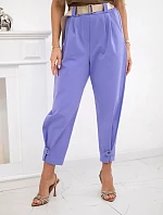 Kalhoty Summer Punto se zapínáním na nohavice fialka