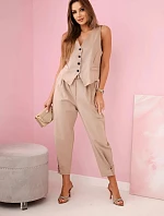 Set vesta + kalhoty velbloud