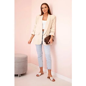 Sako s klopami elegantní béžový