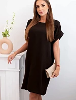 Šaty s kapsami hnědý