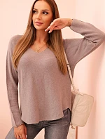 Dámský svetr z viskózy s výstřihem do V fango