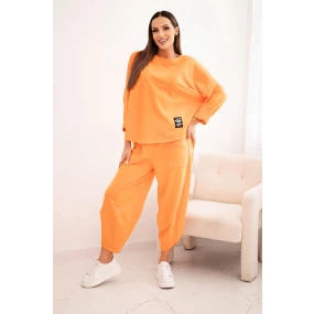 Komplet bavlněný mikina + kalhoty oranžový Komplet bavlněný mikina + kalhoty oranžový