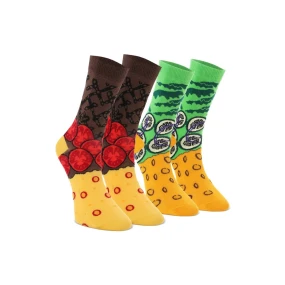 Ponožky s potiskem hamburgeru – sada 2 párů unisex v originálním balení Ponožky s potiskem hamburgeru – sada 2 párů unisex v originálním balení