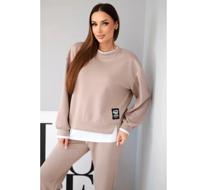 Dámský komplet s model 21808617 mikinou a fango tepláky - K-Fashion Dámský komplet s model 21808617 mikinou a fango tepláky - K-Fashion