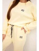 Dámská souprava z viskózy s mikinou a kalhotami žlutý Dámská souprava z viskózy s mikinou a kalhotami žlutý