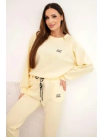 Dámská souprava z viskózy s mikinou a kalhotami žlutý Dámská souprava z viskózy s mikinou a kalhotami žlutý
