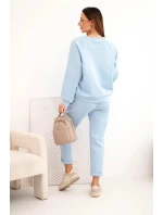 Dámská souprava z viskózy s mikinou a kalhotami modrý Dámská souprava z viskózy s mikinou a kalhotami modrý