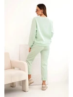 Dámský komplet z viskózy s mikinou a kalhotami máslový mátový Dámský komplet z viskózy s mikinou a kalhotami máslový mátový