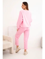 Dámská souprava máslová z viskózy s mikinou a kalhotami světle růžová Dámská souprava máslová z viskózy s mikinou a kalhotami světle růžová