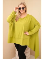 Dámská tunika Plus Size z bavlny s asymetrickým spodním model 21808705 - K-Fashion Dámská tunika Plus Size z bavlny s asymetrickým spodním model 21808705 - K-Fashion