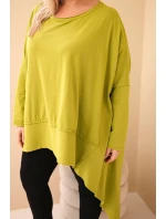 Dámská tunika Plus Size z bavlny s asymetrickým spodním model 21808705 - K-Fashion Dámská tunika Plus Size z bavlny s asymetrickým spodním model 21808705 - K-Fashion