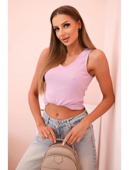 Top dámský bavlněný na ramínkách s výstřihem do V fialová Top dámský bavlněný na ramínkách s výstřihem do V fialová