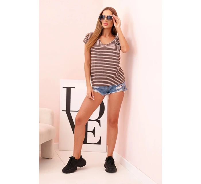 Top dámský bavlněný na ramínkách s výstřihem do V bílá Top dámský bavlněný na ramínkách s výstřihem do V bílá