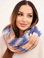 Komin dámský vlněný melírovaný měkký šátek na zimu KN20 fialový