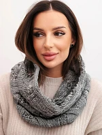 Dámský pletený měkký zimní komin KN25 tmavě šedý