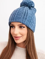 Klobouk s fleece Idalia K284 jeansový