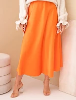 Dámská viskózová rozšířená sukně pomarančová