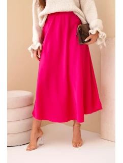 Dámská viskózová rozšířená sukně fuchsie