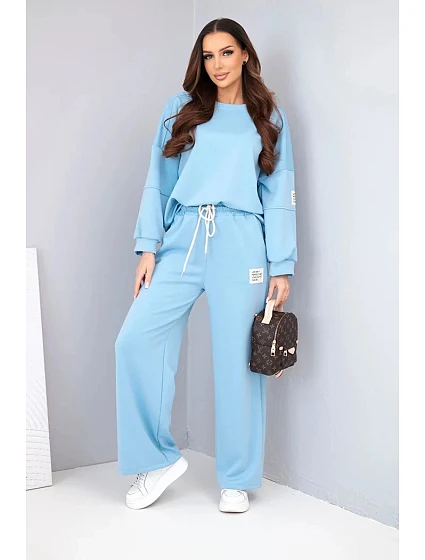 Dámská sada máslo mikina + kalhoty modrý