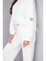 Dámská souprava model 21893728 mikina + kalhoty bílý - K-Fashion
