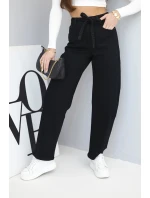 Dámské džíny s vysokým pasem a páskem černé Dámské džíny s vysokým pasem a páskem černé