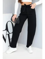 Dámské džíny s vysokým pasem a páskem černé Dámské džíny s vysokým pasem a páskem černé