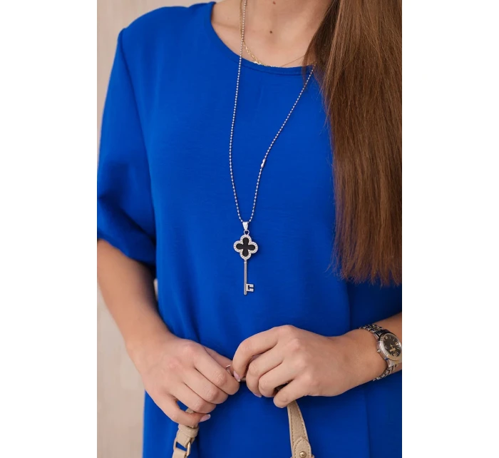 Sada halenky + kalhot s přívěskem chrpově modrá Sada halenky + kalhot s přívěskem chrpově modrá