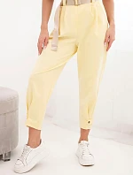 Kalhoty Summer Punto s uzávěrem na nohavicích žluté