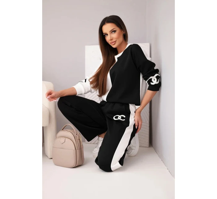 Dámský souprava s oversized mikinou a rovnými kalhotami model 21951967 - K-Fashion Dámský souprava s oversized mikinou a rovnými kalhotami model 21951967 - K-Fashion