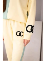 Dámský teplákový komplet  s oversized mikinou a rovnými kalhotami tmavě model 21951991 - K-Fashion