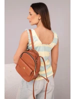 Dámská viskózová model 21961378 blůza v barevných pruzích tmavě mátová + žlutá - K-Fashion