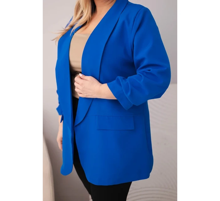 Dámské elegantní sako Plus Size chrpová Dámské elegantní sako Plus Size chrpová
