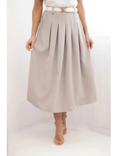 Dámská viskózová sukně s páskem a se záhyby fango