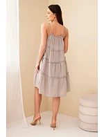 Dámské bavlněné šaty na ramínka s volány fango Dámské bavlněné šaty na ramínka s volány fango