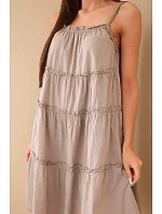 Dámské bavlněné šaty na ramínka s volány fango Dámské bavlněné šaty na ramínka s volány fango