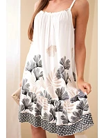 Dámské šaty na ramínkách s potiskem černá