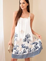 Dámské šaty na ramínkách s potiskem granátová