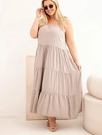 Dámské viskózové šaty na zavazovacích ramínkách fango