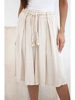 Dámské viskózové letní kraťasy s páskem boho béžové