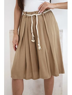 Dámské viskózové kraťasy s páskem boho na léto velbloudí