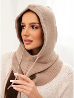 Dámská čepice kapuce viskózový s vázáním a ochranou krku fango zelená Dámská čepice kapuce viskózový s vázáním a ochranou krku fango zelená
