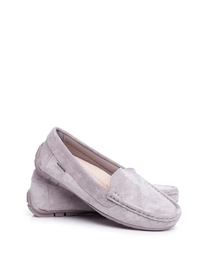 Dámské Semišové Mokasíny Šedé model 21527878 - EVENTO