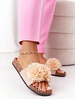 Nazouváky Na Korkové Podrážce Béžové Flowerbomb