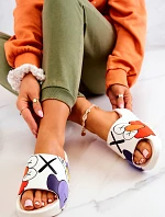 Gumové pantofle s potiskem Bílý Monsters