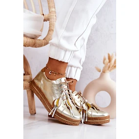 Kožená obuv Maciejka 04550-25 Zlatá