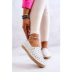 Dámské espadrilky s puntíky Big Star model 21577540 Bílá - Big Star Shoes Dámské espadrilky s puntíky Big Star model 21577540 Bílá - Big Star Shoes