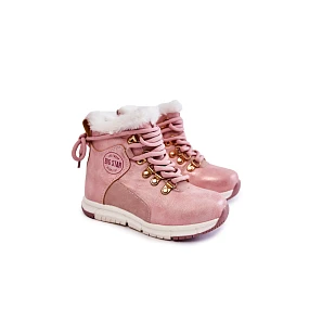 Dětské zateplené kozačky na zip Big Star KK374177 Růžove Dětské zateplené kozačky na zip Big Star KK374177 Růžove